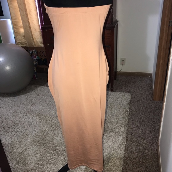 ❗️SALE❗️Tan Tube Dress - Picture 7 of 7